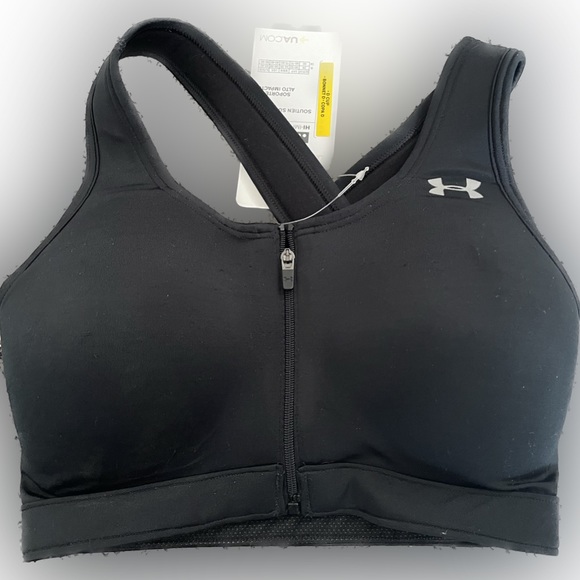 Under Armour Other - Under Armour Bra New XS 28 D Cup Hi Impact Sports Bra Zipper